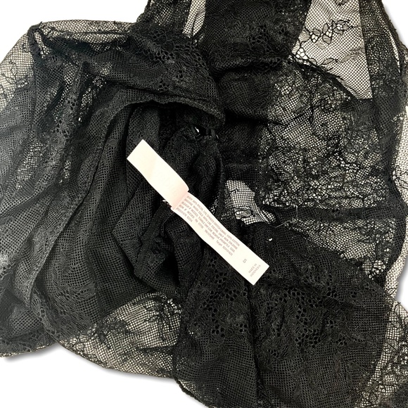 Auden Black Lace Long-Sleeve Bodysuit – Size Small - Picture 3 of 3